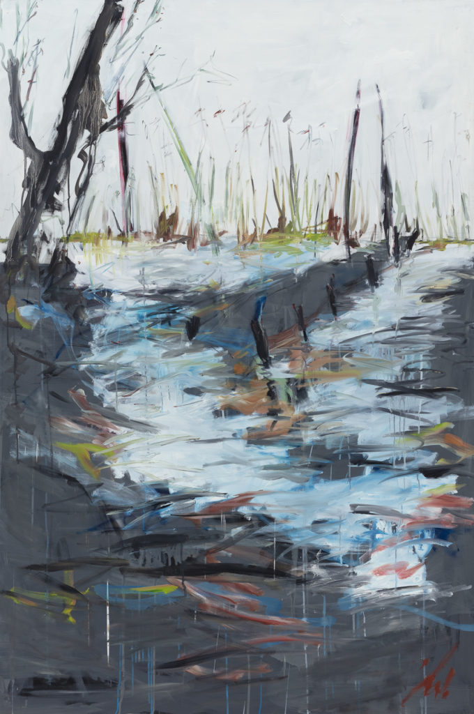 knacke kalt und dünnes Eis150x100Öl auf Leinwand2019