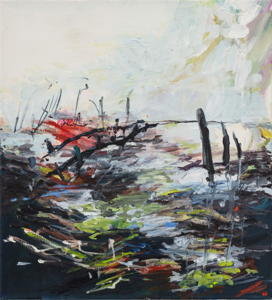 Achterwasser40x40cmÖl auf Leinwand2019