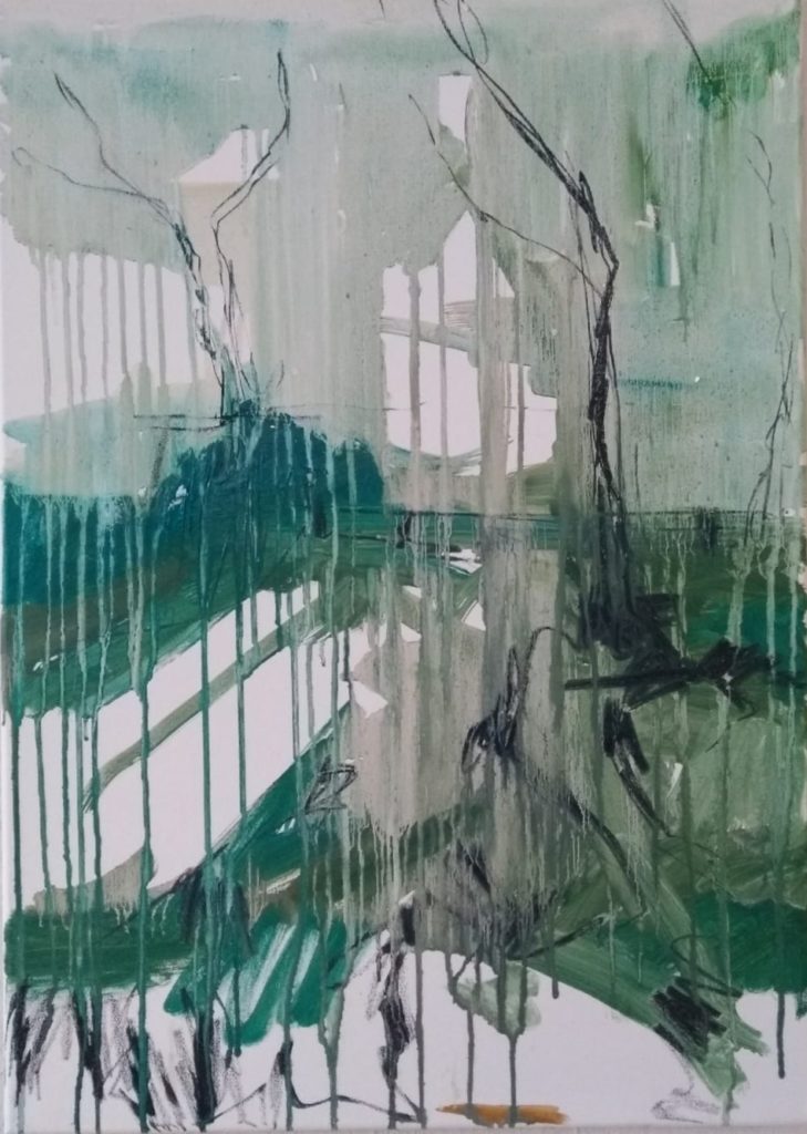 Im Fluss70x50cmÖl auf Leinwand2019