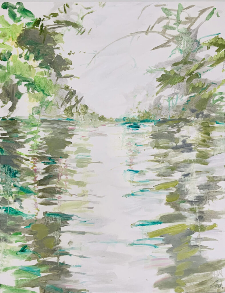 Im Fluss90x70cmÖl auf Leinwand2021