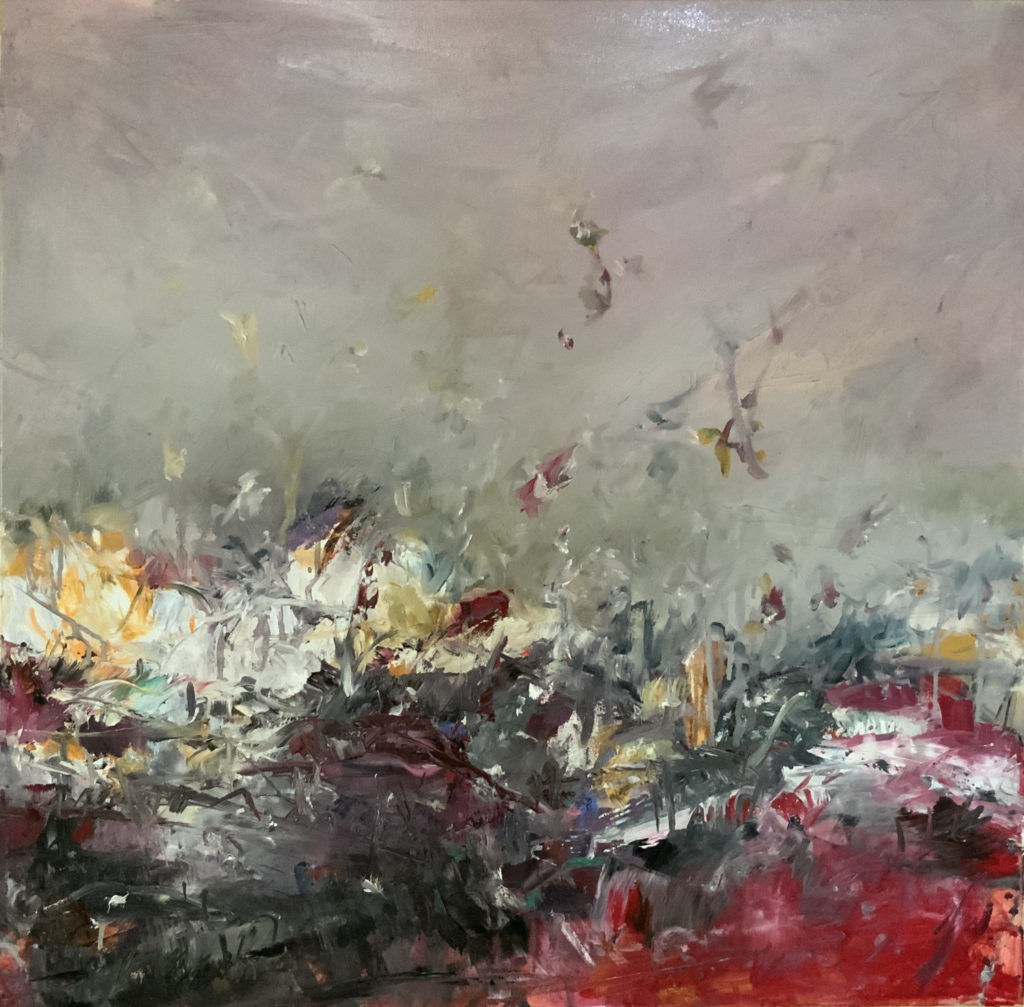 Sommerkonzert 100x100cm Öl auf Leinwand 2021