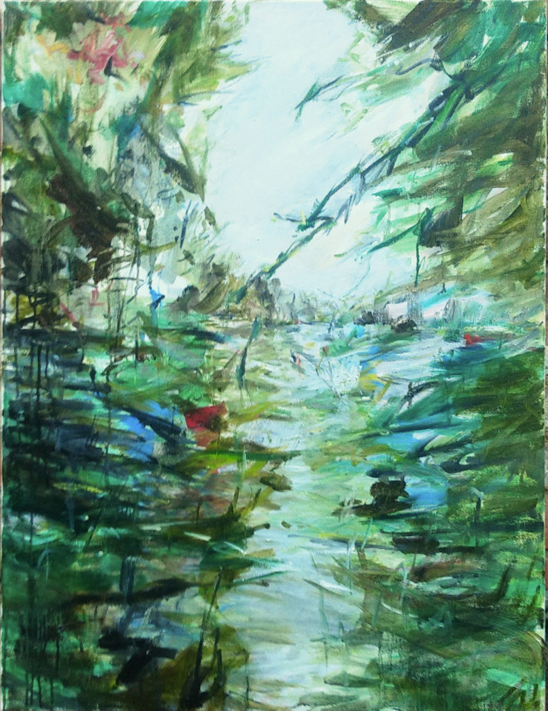 versunken 90x70cm Öl auf Leinwand 2021