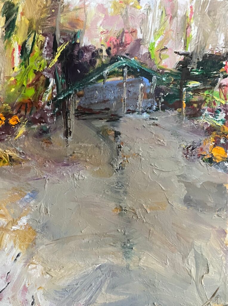 Stück vom Paradies40x40cmÖl auf Leinwand2020