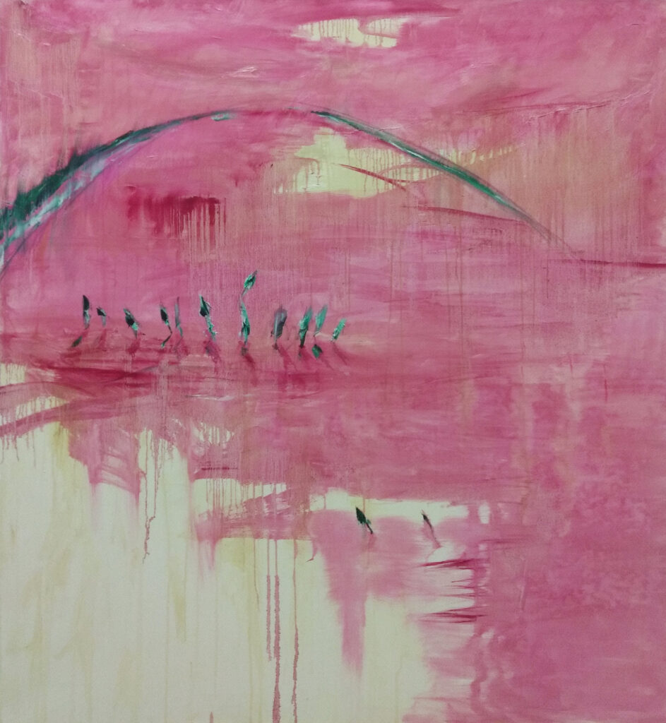 Gratwanderung140x130Öl auf Leinwand2020