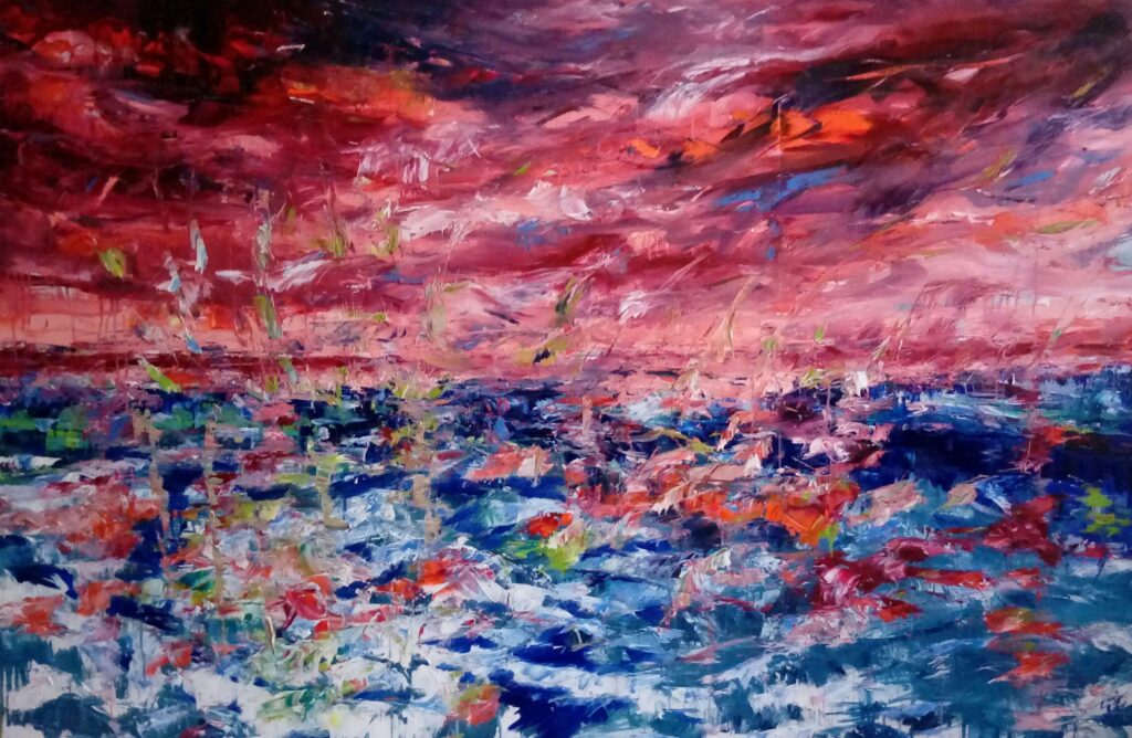 Geflimmer120x180cmÖl auf Leinwand2018