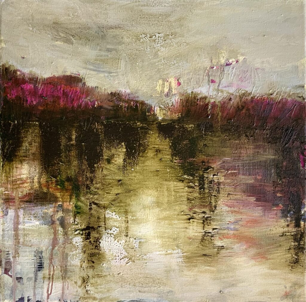 Schilfstück 40x40cm Öl auf Leinwand 2021