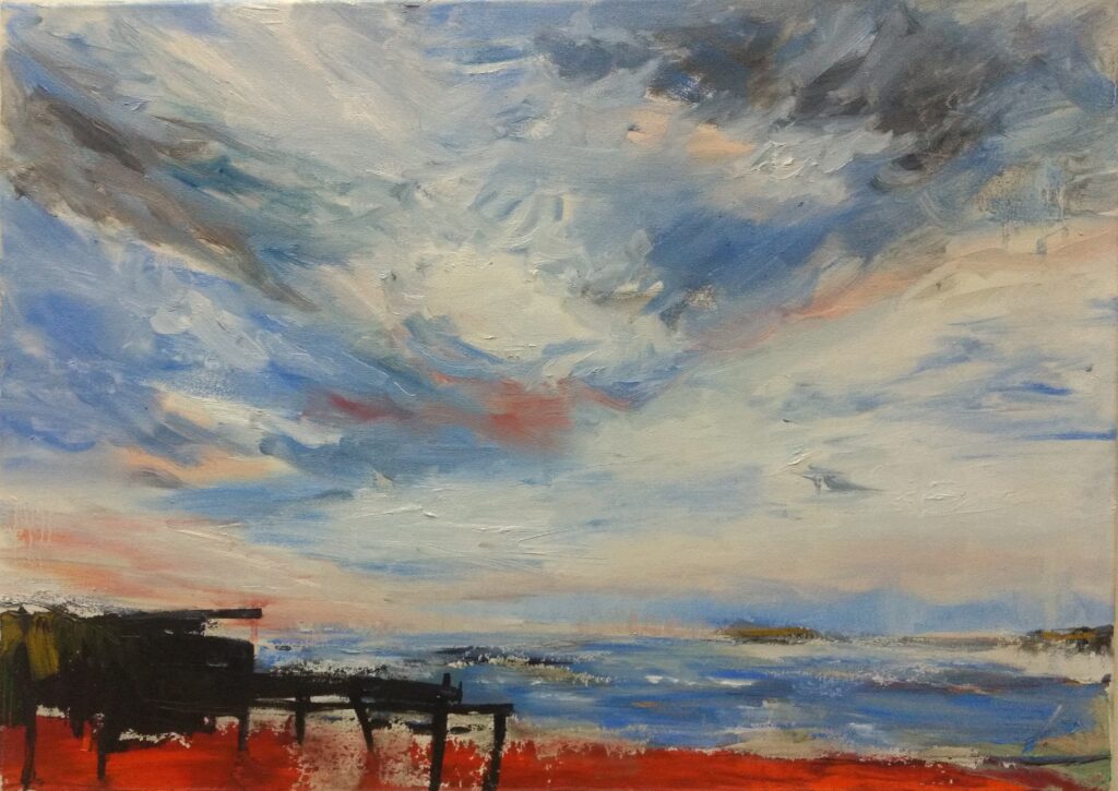 Bungalow50x70cm Öl auf Leinwand2020