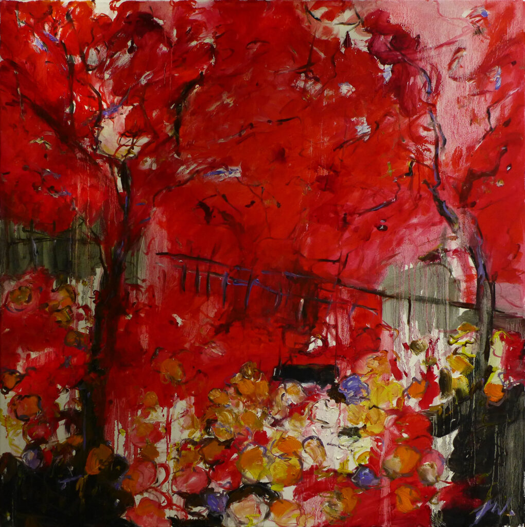 rote Apfelgarten100x100cm2020