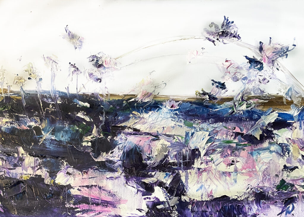 zerstreut 50x70cmÖl auf Leinwand2022