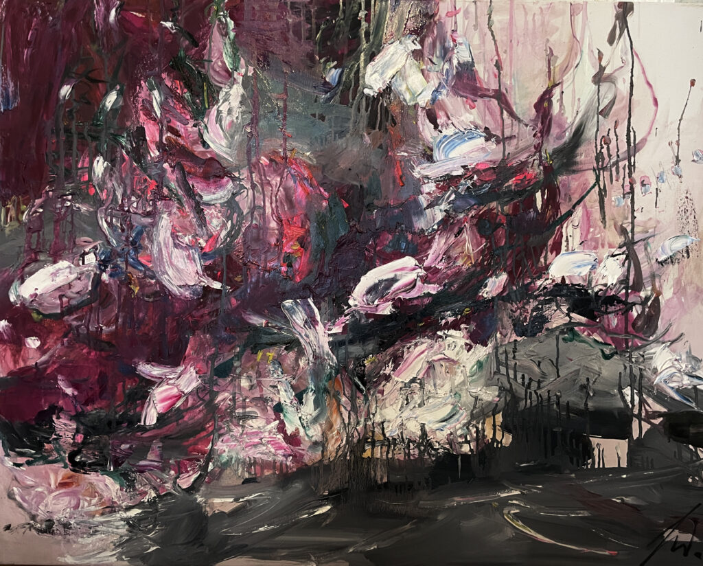 No guns no roses80x100cmÖl auf Leinwand2023