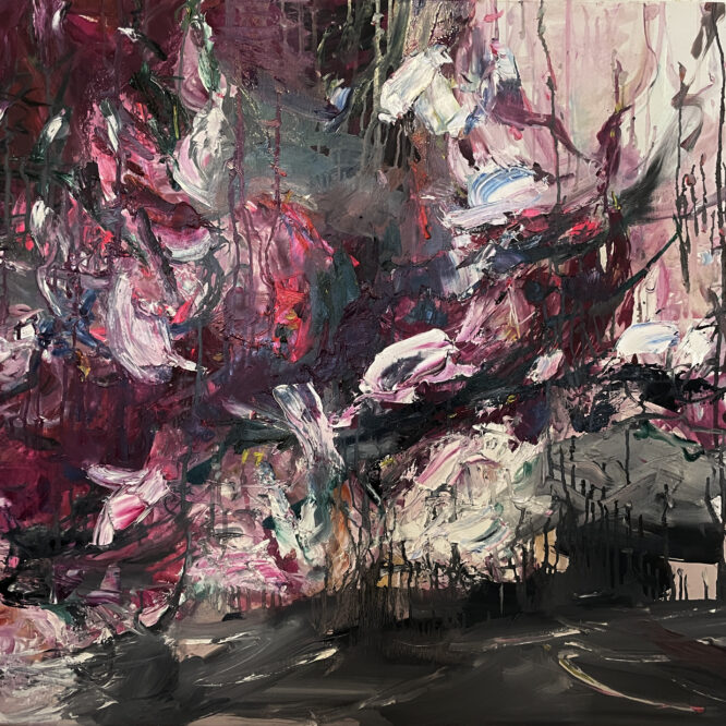 No guns no roses80x100cmÖl auf Leinwand2023