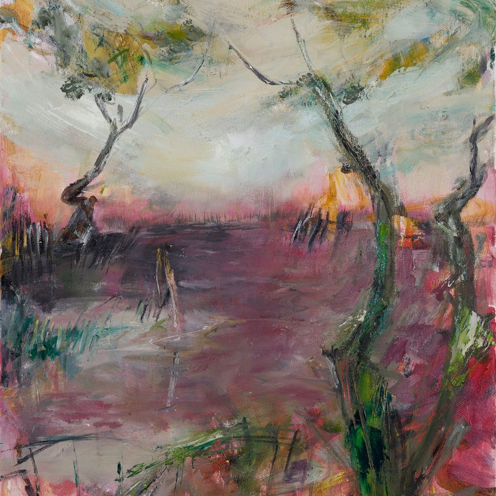 Auf der Koppel 50x40cmÖl auf Leinwand 2020